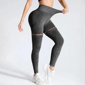 Hot Sale Latest Style <b>Women</b> <b>Leggings</b> Solid Mid Waist 100% Cotton Anti-Bacterial Breathable Yoga Gym Wear Comfortable Custom Logo - Product Image 2