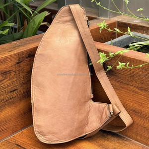 Nuevo Bolso bandolera de cuero de vaca personalizable para hombres y mujeres, bolso de pecho para exteriores, bolsos de hombro de viaje de ocio multifuncionales - Product Image 6