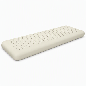 Minimalist Contour <b>Neck</b> <b>Pillow</b> White Solid Color Breathable Hypoallergenic Eco-Friendly Cooling 100% Latex Modern Design Bed - Product Image 1