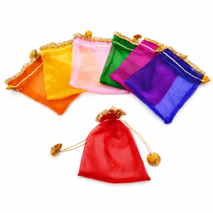 Sac Potli en Organza Fait Main pour Cadeaux de Mariage, Cadeaux de Retour, Emballage de Bijoux et Célébrations Festives - Product Image 1