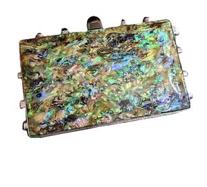 Handmade Designer Evening Party <b>Clutch</b> Purse Fashionable Mother <b>Pearl</b> Patterned Traditional Brass MOP Wedding Bridal Accessory - Product Image 1