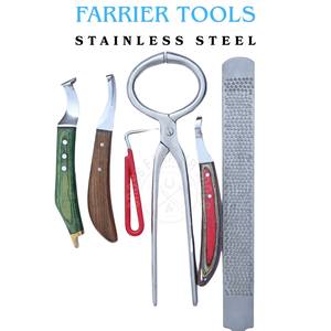 Kit d'outils de soin des sabots pour fermeurs : Couteau à sabots courbé, Couteau à abcess, Testeur, Lime à sabots, Couteau de qualité supérieure à extrémité en laiton, Usage vétérinaire - Product Image 5