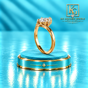 Latest Design Oval Cut Lab Grown Diamond <b>Statement</b> <b>Ring</b> in 14KT Gold for Women Anniversary and Wedding Wear - Product Image 4
