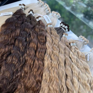 Premium Quality Virgin <b>Bleached</b> <b>Body</b> Wave Vietnamese Human <b>Hair</b> Bulk Extensions All Colors Thick Ends No Tangle No Shedding 100 - Product Image 1