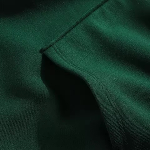 Sweat-shirt à capuche uni pour homme, coupe classique, décontracté, avec poche avant, vert olive - Product Image 6