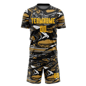 Nuevo Conjunto de Uniforme de Fútbol Unisex para la Temporada, Impresión por Transferencia de Calor, Nombre/Logotipo/Número Personalizados, Corte Automatizado, Secado Rápido, Transpirable - Product Image 3