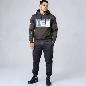Warm Up Session Tracksuit Men Hoodie And <b>Pants</b> Set Designed For Pre Exercise Routine And Training Preparation - Product Image 4