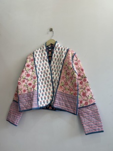 Cotton Hand Block Print One Size <b>Jacket</b> For <b>Women</b> Gift For Her Reversible Coat - Product Image 4