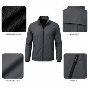 Chaqueta Deportiva con Cuello Alto, Paneles en Contraste, Tejido Doble de Poliéster, Chaqueta de Alto Rendimiento, Logotipo Personalizado, Ropa Deportiva para Equipos, Proveedor OEM - Product Image 4