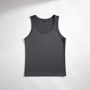 Men Casual Compression Tank Top 100% Cotton Quick Dry Breathable Fitted Gym Stringer Fitness <b>Running</b> <b>Singlet</b> Ribbed - Product Image 1