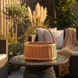 Handmade Eco-Friendly Natural Rattan <b>Wicker</b> <b>Storage</b> <b>Baskets</b> Modern Rectangle Shape Multifunction Made in Vietnam - Product Image 5