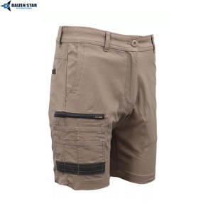 Pantalones Cortos Cargo Tácticos de Lona Sólidos para Hombre, de Cintura Alta con Cordón, de Secado Rápido, para Trabajo al Aire Libre, Ajuste Holgado - Product Image 2
