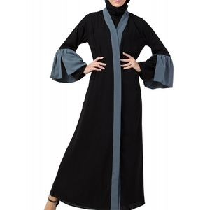 Abaya 2026 Nouveau Design Eid Dubaï Turc Islamique Élégant Modeste Personnalisé Robe Musulmane Femme Abaya Satin Soie Kaftan Ouvert Abayas - Product Image 3