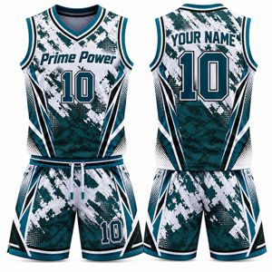 Conjunto de Uniforme de Baloncesto con Sublimación Completa, Colores Personalizados del Equipo, Nombres de Jugadores, Números, Logotipo y Pantalones Cortos Deportivos a Juego - Product Image 1