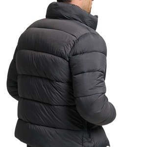 OEM Custom Made Solid Black Color Men Outdoor High Quality Polyester Fabric Quilted <b>Packable</b> Zipper Style Puffer <b>Jacket</b> 2026 - Product Image 2