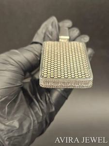 Colgante de Plata de Ley 925 con Diamante Moissanita Genuino, Chapado en Oro Rosa, Estilo Hip Hop, Unisex, para Fiestas, con Certificado IDGL - Product Image 4