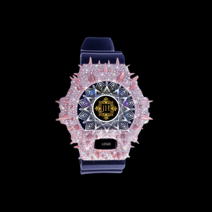 Montre de luxe haut de gamme sertie de diamants moissanite avec finition premium pour mariage, fiançailles, cadeau pour elle ou pour lui - Product Image 1