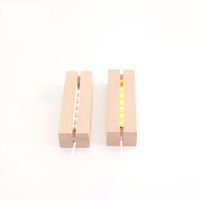 Base de veilleuse en bois massif, veilleuse de tableau d'affichage, bloc-notes en lucite acrylique USB, presse-papiers effaçable transparent
