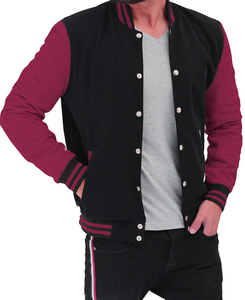 Leather Sleeve Sports Baseball Sports Jacket For <b>Men</b> Wholesale Custom Patchwork Unisex Varsity Jacket - Product Image 2