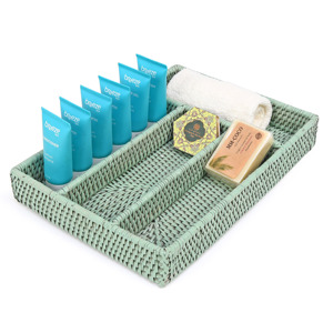 Plateau organisateur de couverts en rotin tressé, provenant d'un fournisseur vietnamien, de la meilleure qualité, pour ustensiles et couverts. - Product Image 6