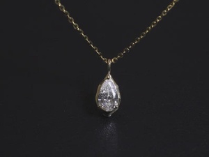 Pear Cut Moissanite <b>Pendant</b> For Women Pear Cut Bezel Set <b>Pendant</b> 925 Silver 14K <b>Solid</b> <b>Gold</b> Plated Solitaire Diamond <b>Pendant</b> - Product Image 4