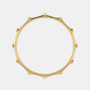 Minimal Station Diamond Bezel Gold <b>Bangle</b> <b>Bracelet</b> - Product Image 3