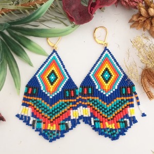 <b>Dropshipping</b> Ready Beaded Earrings Blind Shipping Beaded Earrings Solid Color Beaded Earrings Custom Factory Wholesale Beaded - Product Image 1