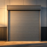 Porte roulante industrielle en acier ignifuge, barrière contre la fumée et les flammes pour entrepôt et centre logistique