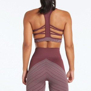 Fitness Sports <b>Bra</b> Women Front Adjustable Straps Yoga Wear Breathable Wireless Support High <b>Stretch</b> Activewear Top - Product Image 4