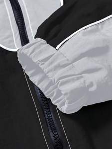 Survêtements de haute qualité à blocs de couleur résistants à l'eau pour hommes, vestes à capuche en nylon, pantalons de jogging légers, vêtements personnalisés OEM - Product Image 5