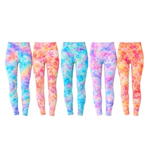 Conjunto de Yoga a Precio de Fábrica, Leggings OEM Transpirables, 100% Poliéster, 220 g/m², Bloques de Color, Estampado, Cintura Completa con Cordón y Cinturón en Forma de V - Product Image 5