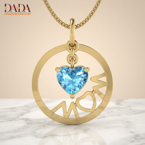 Collier pendentif en diamant cultivé en laboratoire certifié IGI, plaqué rhodium, bijoux de luxe personnalisés, cadeau pour maman - Product Image 5