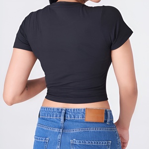 High Quality Cotton Crop <b>Tops</b> for Women Custom Design Available in Various Colors and Sizes for Any Look Women T-shirts - Product Image 4