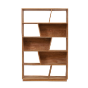 Meuble de rangement à 5 étagères de style minimaliste, grande capacité, ouvert, robuste, finition bois naturel, pour la décoration de la maison - Product Image 1