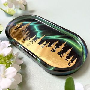 ถาดเรซิ่นตกแต่งบ้านทันสมัย รูปทรงวงรีและทรงกลม - Product Image 1