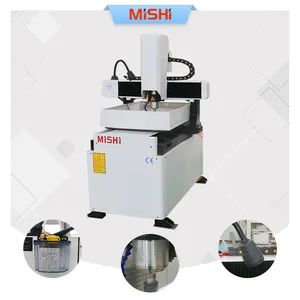 MISHI Enrutador CNC de publicidad de tamaño mini de alta velocidad, enrutador CNC de metal pequeño económico 6090