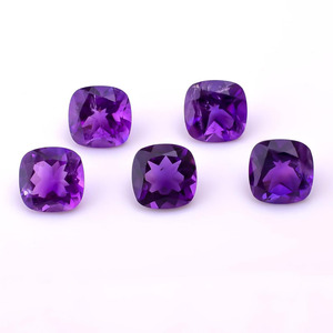 Lot de pierres d'améthyste violette naturelle taille coussin, qualité FF, avec expertise tierce, pour la fabrication de bijoux - Product Image 6