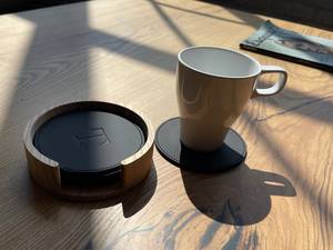 Custom Genuine Leather <b>Coasters</b> Corporate Gift Set Debossed Logo Premium Desk Mat Promotion Giveaways Bulk Pack LC-0030 - Product Image 4