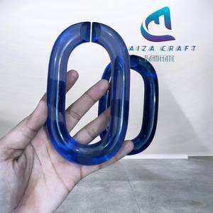 งานศิลปะตกแต่งผนังแบบแขวนทำมือ FAIZA CRAFT รูปทรงโซ่เรียงแนวตั้ง ขนาดใหญ่พิเศษ ทำจากเรซิ่นใส หรูหรา ทันสมัย เหมาะสำหรับงานแต่งงานและเทศกาลดีวาลี - Product Image 4