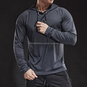 Camiseta Deportiva de Manga Larga de Secado Rápido con Capucha, Sublimación, para Gimnasio, Entrenamiento, Running, con Capucha - Product Image 1