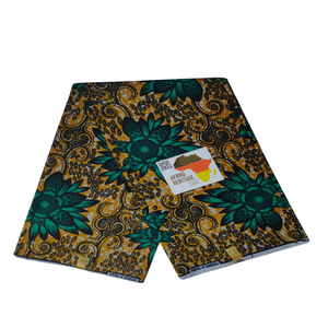 Tela estampada con cera auténtica de alta calidad, garantizada, tipo Dutch Hollandais Pagne, para vestido africano, 100% algodón. - Product Image 1