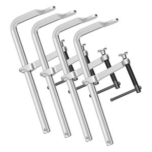 Serres à barre pour le travail du bois, lot de 4, ouverture de 12 po, profondeur de gorge de 4,72 po, limite de charge de 1200 lb, acier robuste forgé - Product Image 1