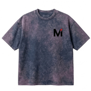 T-shirt à ourlet fendu style streetwear, coupe oversize, impression de logo personnalisée, 100% coton, décontracté, mode masculine - Product Image 1