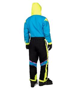 Veste de ski unisexe verte et blanche, personnalisée, de haute qualité, imperméable 10 000 mm -Tex, à capuche, avec fermeture éclair, coupe-vent, respirante, isolée en polaire - Product Image 2