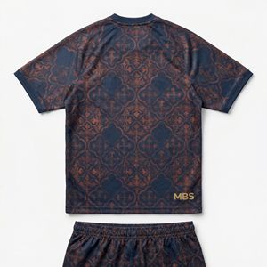 Camiseta de Fútbol para Hombre MBS Damask Jersey, Último Diseño, Antiarrugas, Cierre de Cremallera, 100% Poliéster - Product Image 3