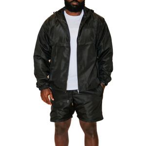 Wholesale Custom Logo Men's Pullover <b>Jacket</b> & Tracksuit Set Polyester/Cotton Stand Collar Heavyweight Outerwear Windbreaker - Product Image 1