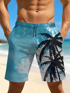 Pantalones Cortos de Playa para Hombre, Directo de Fábrica, Ecológicos, Transpirables, con Cierre de Cordón, Spandex/Poliéster, Secado Rápido - Product Image 4