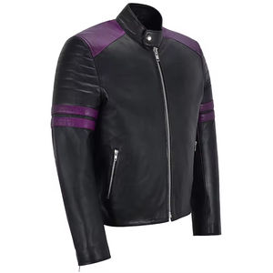 Veste en cuir respirante de haute qualité pour hommes, vêtements d'extérieur décontractés à manches longues, en cuir véritable de qualité supérieure - Product Image 6