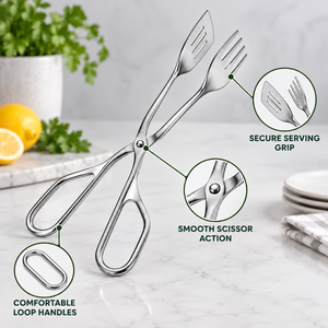 Pinces de cuisine en acier inoxydable pour barbecue, service de salade, résistantes à la chaleur, ustensile de cuisine, logo personnalisé - Product Image 2