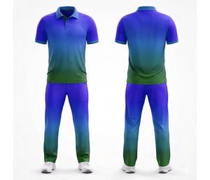 Custom Sublimation <b>Cricket</b> Uniform Set for Professional Teams Men Women Youth <b>Cricket</b> Wears Polo Shirt and Trouser Full Team - Product Image 2